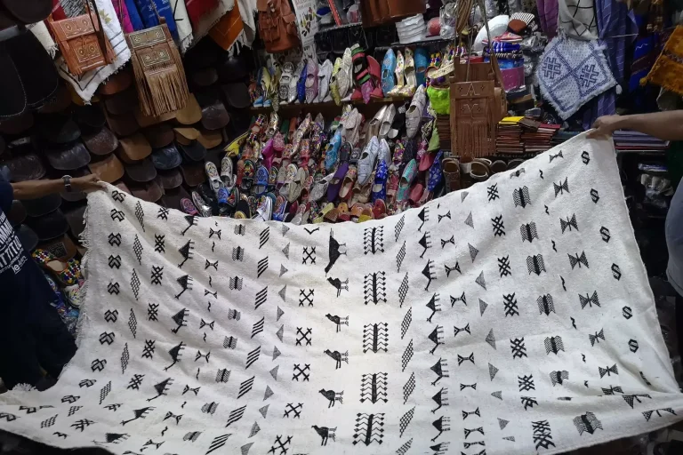 Teppiche am Basar in Casablanca
