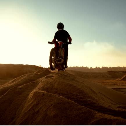Motorrad in der Wüste